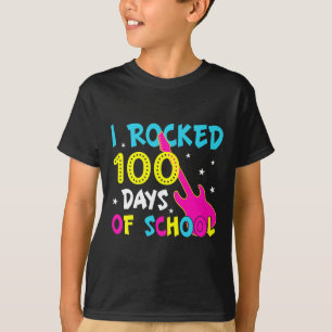 Ich rockte 100 Tage der 100. School Gitarrenmusik T-Shirt