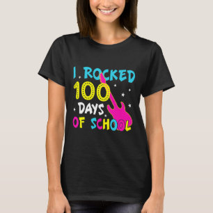 Ich rockte 100 Tage der 100. School Gitarrenmusik T-Shirt
