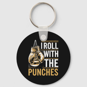Ich Roll mit den Punches Boxer Sportstärke Athlete Schlüsselanhänger