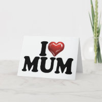 Ich rotes glänzendes Herz MUM Muttertag Mama Gebur