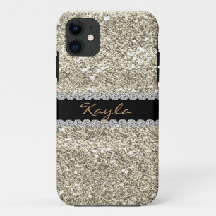 Ich rufe 5 FALL-kundenspezifischen GOLDGlitzer Case-Mate iPhone Hülle