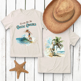 Ich rufe alle meine Cowgirls an der Küste Tri-Blend Shirt