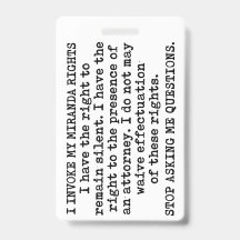 Ich rufe meine Miranda-Rechte auf/ich bin nicht ei