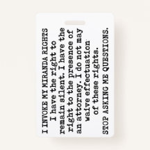 Ich rufe meine Miranda-Rechte auf/ich bin nicht ei