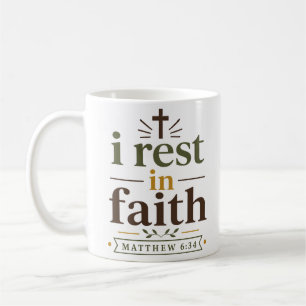 Ich ruhe im Glauben Moderner christlicher Bibelver Kaffeetasse
