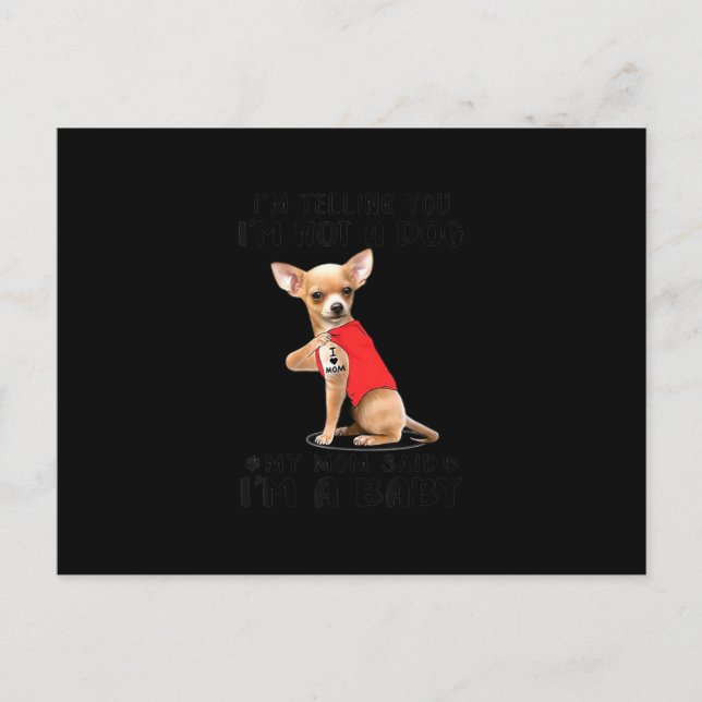 Ich sage dir, ich bin kein Hund, sagte meine Mama, Ankündigungspostkarte (Vorderseite)