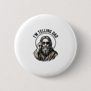 Ich sage es Papa Vintage-Gravur Lustiges Shirt Button