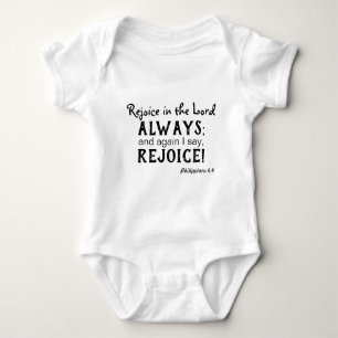 Ich sage Rejoice Bible Inspirierend Baby Strampler