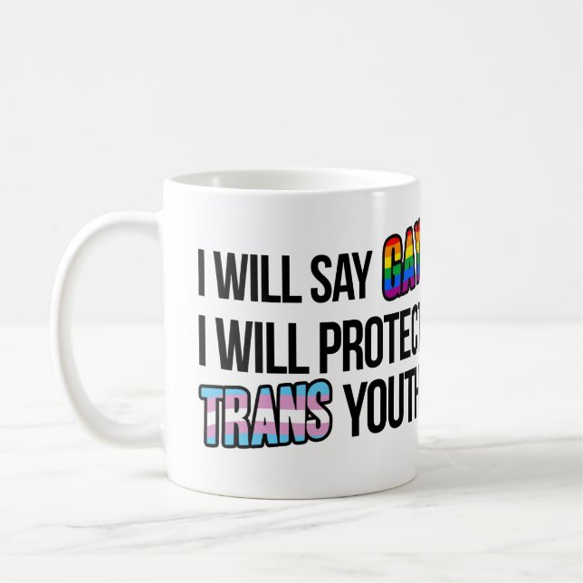 Ich sage "schwul" und werde "trans-Jugend" schütze Kaffeetasse (Links)