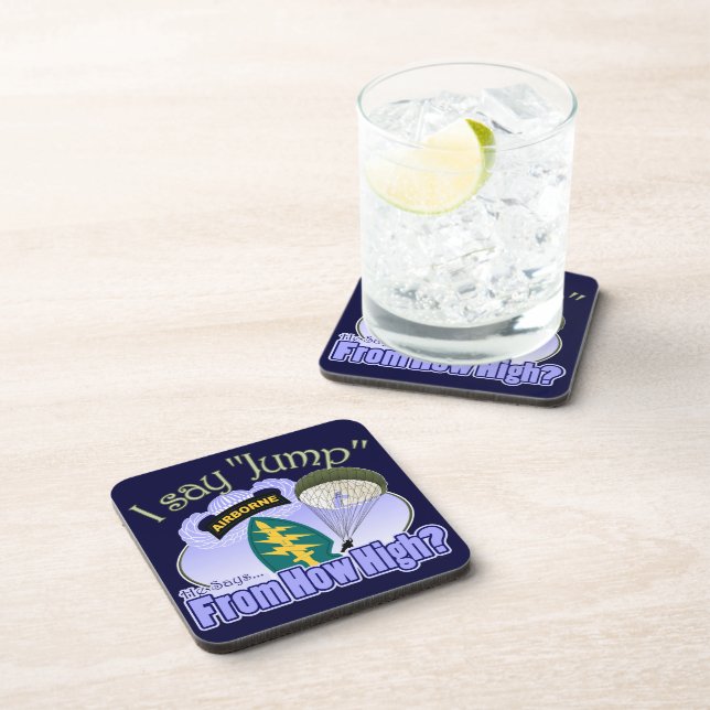 Ich sage Sprung [besondere Kräfte] Untersetzer (Rechte Seite)