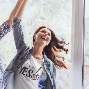 Ich sagte Ja Bridge zur Verlobung T-Shirt