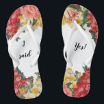 Ich sagte ja! Drehen Sie Reinfälle mit gemaltem Flip Flops<br><div class="desc">Sommer ist hier und der Strand ist das Nennen,  an gesetzt diesen drehen Sie Reinfälle mit schönem Blumenentwurf um und lassen Sie jeder in Ihrer Antwort auskennen.</div>