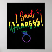 Ich sagte Ja Gay Lgbtq Stolz Regenbogen Bräutigam
