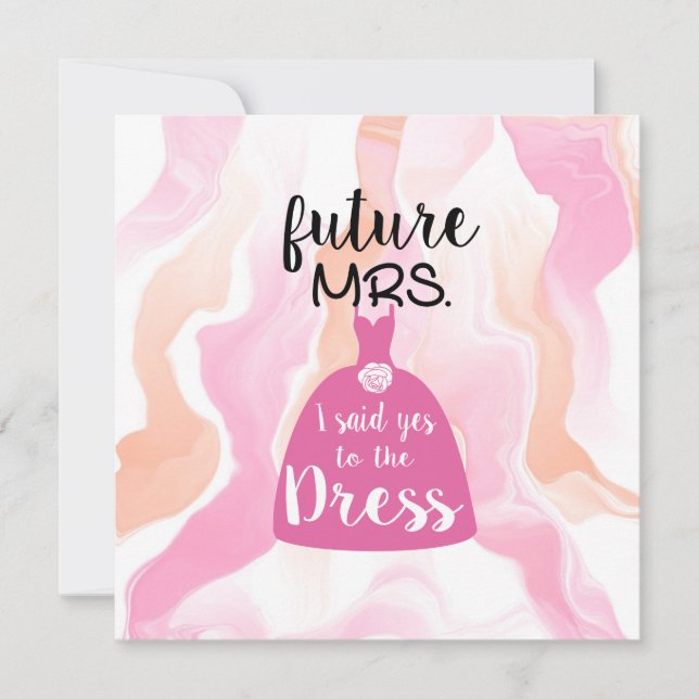 Ich sagte ja zu diesem Brautparty der Braut pink (Vorderseite)