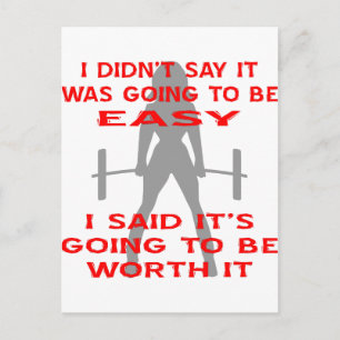 Ich sagte nicht, es würde einfach sein, ich sagte, postkarte