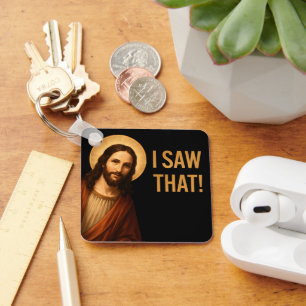 Ich sah, dass Jesus Christlichen Zitat lustig Schlüsselanhänger