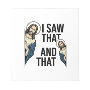 Ich sah, dass lustiger Jesus spähte Vintage-Shirt- Notizblock
