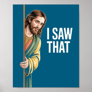 Ich sah diesen lustigen Jesus-Meme-Zitat-Weihnacht Poster