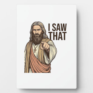 Ich sah diesen religiösen zeigenden Vintage-Stich- Fotoplatte