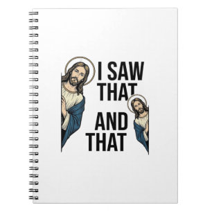 Ich sah dieses lustige Jesus-Gugger-Vintage-Shirt- Notizblock