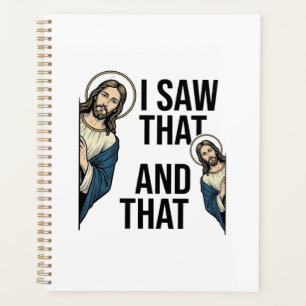 Ich sah dieses lustige Jesus-Gugger-Vintage-Shirt- Planer