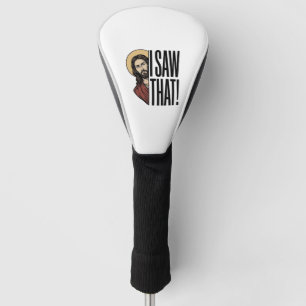 Ich sah dieses lustige religiöse Peek-Grafikdesign Golf Headcover
