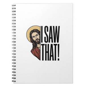 Ich sah dieses lustige religiöse Peek-Grafikdesign Notizblock