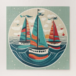 Ich sah drei Schiffe segeln Weihnachtsbild Puzzle