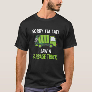 Ich sah ein Müllwagen-Kostüm, das Müll recycelt T-Shirt
