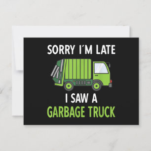 Ich sah eine Mülltrasse Recycelnd Müll Postkarte