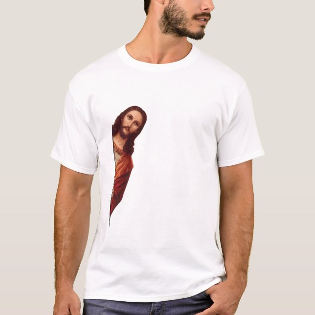 Ich sah, Jesus sah, dass Jesus mir sah T-Shirt (Vorderseite)