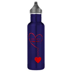 Ich sah Liebe in leerem Herzdesign Edelstahlflasche