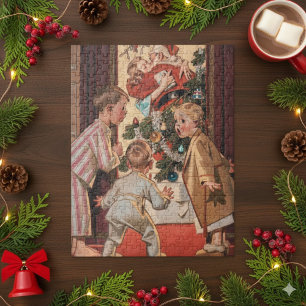 Ich sah Mama, wie sie den Weihnachtsmann küsste An Puzzle