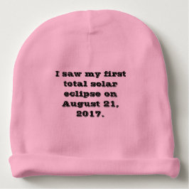 Ich sah meine firt GesamtSonnenfinsternis am 21. Babymütze