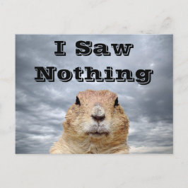 Ich sah nichts am Tag des Groundhog Postkarte