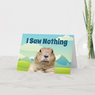 Ich sah nichts am Tag des Murmeltieres Karte