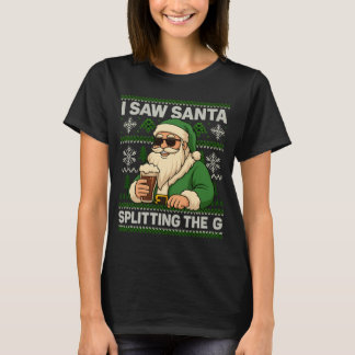 Ich sah Santa den G-Print aufteilen | Party-Grafik T-Shirt