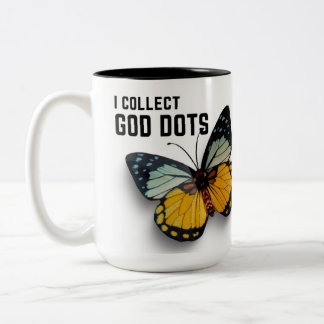 Ich sammele GOD-DOTS-Inspiration für Kaffee-Tasse Zweifarbige Tasse