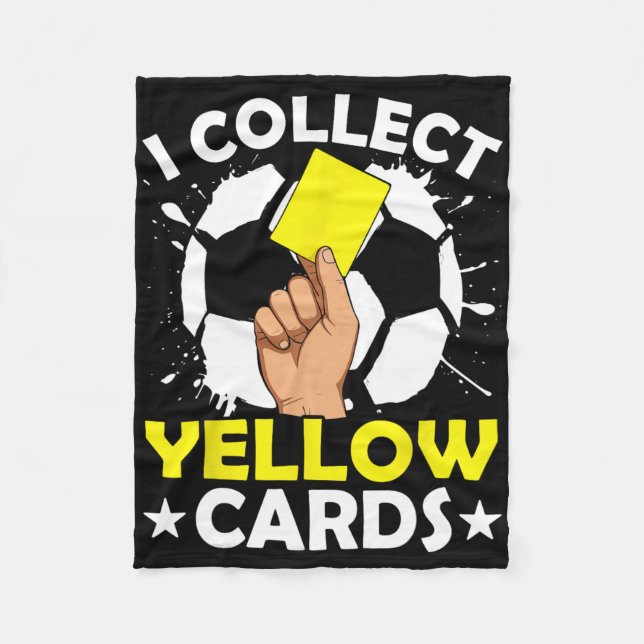 Ich sammle gelbe Karten Fußball  Fleecedecke (Vorderseite)