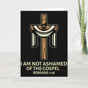 Ich schäme mich nicht des Evangeliums - Kreuz chri Karte
