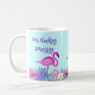Ich schare mich fantastische, rosa Flamingo-Tasse Kaffeetasse