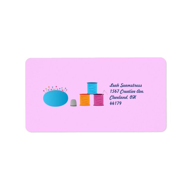 Ich scharf nähen adressaufkleber (Vorne)