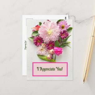 Ich schätze dich! postkarte