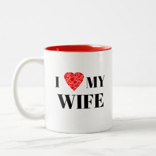 Ich schätze meine Ehefrau Geschenk zum Personali Zweifarbige Tasse