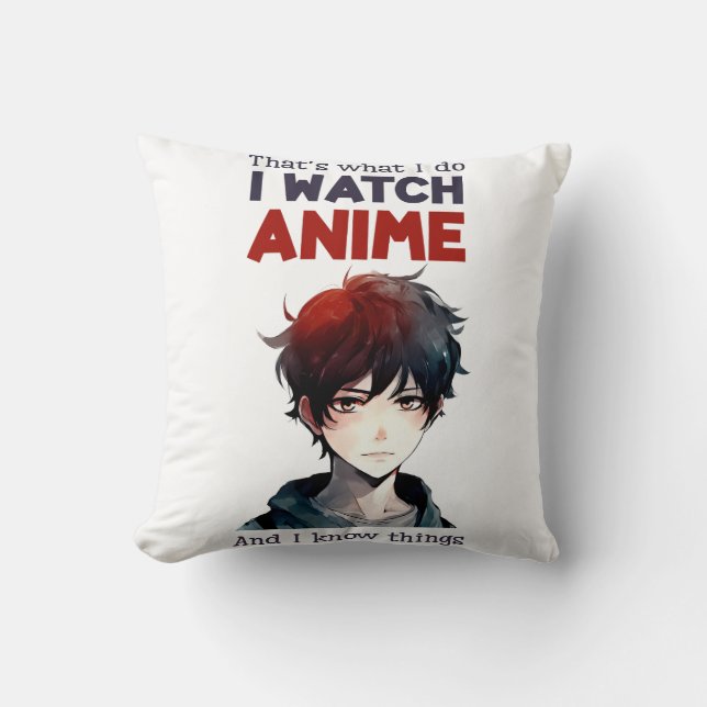 Ich schaue Anime Kissen (Vorderseite)