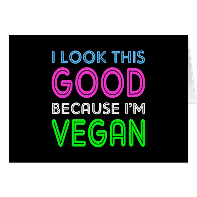 Ich schaue dieses gute, weil ich vegan bin (Vorderseite (Horizontal))