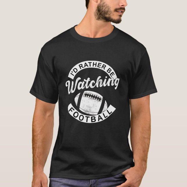 Ich schaue eher Fußball, lustige Amerikanerin T-Shirt (Vorderseite)
