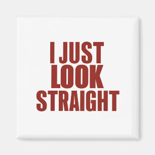Ich schaue einfach geradeaus LGBT Gay Lesbian Prid Magnet