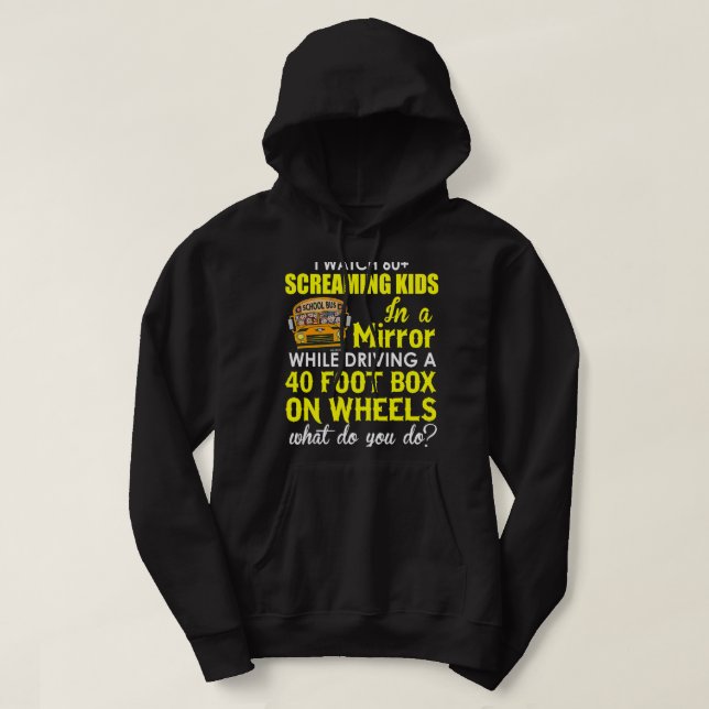 Ich schaue mir 60+ kinderlustigen Schulbusfahrer a Hoodie (Design vorne)
