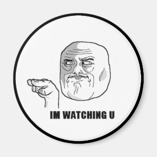 Ich schaue mir das Gesicht des U-Comic an. Magnet